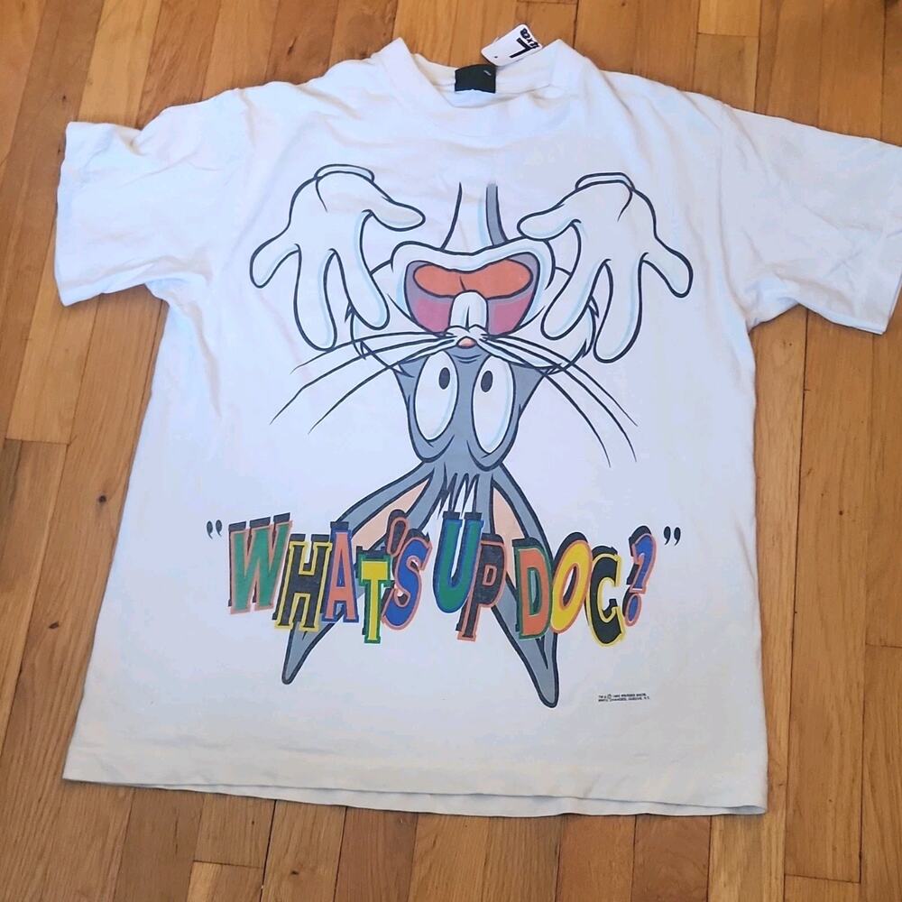 Vtg 93 Bugs Bunny T-Shirt Changes Front Back Print Single Stitch 22 x 28 Looney